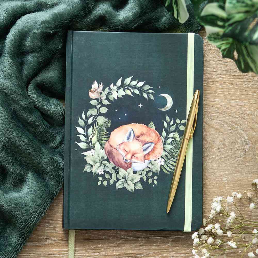 Something Different - Green Sleeping Fox A5 Notitieboek - Multicolours